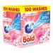 Bold Platinum Pods Laundry Detergent Washing Liquid Pods/Capsules 100 Washes - Cherry Blossom & Rose Water - Extra Stain Removal Even In a Cold Wash - Buy Online on GoSupps.com