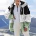 Hanxiulin Women's Fleece Jacket - Plush Long Sleeve Winter Coat Hooded & Cuddly in 5XL Green for Ultimate Comfort - Buy Online on GoSupps.com