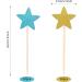 Pistha 50 Pcs Star Cupcake Toppers Glitter Twinkle Star Cupcake Picks for Wedding Baby Shower Birthday Party (Gold & Blue) - Buy Online on GoSupps.com