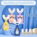 Vegcoo Kids Toothbrush Set - 4 Silicone U-Shape Baby Toothbrushes for 360 Cleaning (Ages 2-6) - Includes Finger Toothbrushes for Boys & Girls - Buy Online on GoSupps.com