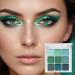 Gomice Green Glitter Eyeshadow Eyeshadow Palette for Green Eyes | Avocado Eyeshadow Palette 9 Pigmented Colors | Stage Glitter Eye Makeup - Buy Online on GoSupps.com