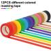 Guirnd 12PCS Colored Masking Tape Set - Kids Art Supplies, DIY Craft Tape Rolls - 1.7cm X 12m (2/3In X 13Yards) - Buy Online on GoSupps.com