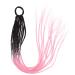 Ponytail Women's Hairstyle Decor Dreadlock Wig for Kids Kid Hair Ties Curly Wig Twist Bohemian Body Hair Accessory Hairpiece Passion Headband Hair Rope Hair Piece Child Braid Silk Black Pink
