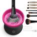 Electric Makeup Brush Cleaner Makeup Brush Cleaner with Cleaning Pad Automatic Rotating Makeup Brush Cleaner for All Brush Sizes Girlfriend Lover Wife Mom Best Gift(black)