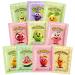 BANGFENG 10 Pack Fruit Face Masks for Kids Ultimate Spa Day Kit for Girls Ages 8-12 Adorable Natural Facial Masks Party Favors & DIY Spa Kit Creative Fun Nourishing Self-Care Experiences