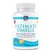 Nordic Naturals Ultimate Omega SoftGels - Omega-3 Supplement Concentrated Fish Oil With More DHA and EPA Supports Heart Health Brain Development and Overall Wellness Lemon 60 Count Lemon 60 Count (Pack of 1)