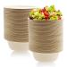 Lshfwn 100 Pack 12 oz Disposable Paper Bowls,Heavy Duty Compostable Bowls,Natural Bagasse Bowls,Eco-friendly Paper Alternative Bowls for Parties Restaurants Catering 100 PCS 12oz Brown