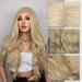 EUPSIIU Long Blonde Wave Wigs - Synthetic Full Hair Curly Wigs for Women, Ideal for Cosplay, Parties, and Daily Use - Buy Online on GoSupps.com