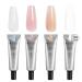 TAYE Poly Gel Set 4 Colors Clear Pink Nude White Builder Gel Nail Enhancement Gel 30g Nail Extension Gel for Beginner & Professional Nail Art Salon DIY Gift