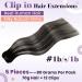 Shop Laavoo Real Hair Clip-In Balayage Extensions | Ombre Black to Silver | 70g 35cm | Authentic Quality | Fast International Shipping - Buy Online on GoSupps.com