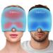 itherau migraine mask headache mask 360 cover adjustable migraine cap migraine relief cap cold warm compress cool pads gel for headache swollen eyes sinuses blue+blue