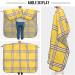 Waterproof Barber Cape - Yellow Buffalo Plaid & Cheetah Haircut Bib | Unisex Hair Cutting Cape for Men & Women - Buy Online on GoSupps.com
