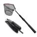 SAN LIKE Fishing Net Fish Landing Nets Collapsible Telescopic Sturdy Pole Handle for Saltwater Freshwater Extending to 36/43/71/98inches 49inch-Black