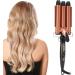 LCD Hair Curling Iron - 3 Barrel PTC Rapid Heating & 360 Rotatable for Home & Salon (US Plug 100-240V - Buy Online on GoSupps.com