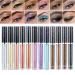 Pakivs 12 Color Liquid Eyeshadow Set  Metallic Shimmer Eye Shadow Long Lasting Waterproof Glitter Eyeshadow High Pigmented Sparkling Eyeshadow Kits