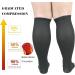 Johnda Wide Calf Compression Stockings for Men & Women - Graded Support for Travel Running Pregnancy Athletic Use - 6XL Black - Buy Online on GoSupps.com