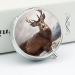 Round Pill Box with Wild Animals Deer Print - 3 Compartment Metal Pill Organizer | Portable Decorative Pill Case - Style-9 - Buy Online on GoSupps.com