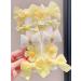 10pcs Flower Yellow Bow Hair Clips Yellow Bow Alligator Hair Clips Flower Hair Bows Hair Accessories Hair Clip Baby Hair Clip For Birthday Wedding Party