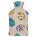 Colorful Eggs Hot Water Bottle With Cover Plush Bed Bottle Hand Warmer For Adults And Children 26.5X15.3cm