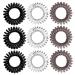 Tadipri Telephone Cable Hair Scrunchie Elastic Hair Band 9 Pieces 3 Colours Spiral Telephone Cable Large Anti Split Ends Braid Elastic Fitness Hair Band Spiral Small for Girls and Women