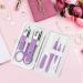 8-in-1 Manicure and Pedicure Grooming Kit with Travel Case - Nail Clippers and Tools Set for Women in Purple - Buy Online on GoSupps.com