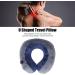 Xcello Self-Inflatable Travel Pillow | U-Shaped Portable Neck Support | Comfortable Crystal Velvet Case - Buy Online on GoSupps.com