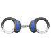 ASP Identifier Handcuffs, Double-Locking Handcuffs, Colored Handcuffs, Forged Aluminum Restraints, Police Handcuffs, Law Enforcement Gear, Security Guard Equipment Chain Blue