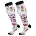 Haskirky High Elasticity Compression Socks High Knee Socks Adult Universal Leisure Relieve Fatigue Parise Eiffel Tower Illustration Travel Daily with Running (1 Pair)