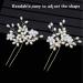 Sppry Wedding Hair Pins - Elegant Pearl Floral Crystal Hair Accessories for Bridal Women (Gold) - Set of 3 - Buy Online on GoSupps.com