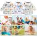 Waterproof Baby Bibs with Sleeves - 3 Pcs Painting Apron Bibs for Infants & Toddlers | Adjustable Closure & Large Pocket - White - Buy Online on GoSupps.com