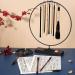 12-Piece Chinese Calligraphy & Watercolor Brush Set with Roll-up Holder - Ideal for Sumi Painting, Kanji Art, and Japanese Writing - Buy Online on GoSupps.com