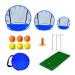SANTA CASA 3 Sizes Golf Chipping Practice Net Set Training Equipment Target System with 6 Foam Balls & Hitting Mat & Rubber TE& 3 Metal Piles & Carrying Bag for Indoor Outdoor Backyard