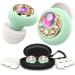 Forever Plus Earplugs Low-Level Noise Reduction with Clear Speech for Conversation Social Gatherings Sensitivity & Parenting 12 Ear Tips Cat's Eye Stone Cubic Zirconia CZ Green/Gold