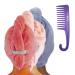 Ollole Microfiber Hair Towels Wraps: 3-pack + Wide Tooth Comb. Prevents Frizz Dries Curly and Long Hair Quickly. Size: 10x29.5. Twist Design Pink Blue Rose. Shower Essentials for Women