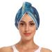 Starry Sky Planets Hair Towel 2 Pack Super Absorbent Hair Drying Towel Quick Dry Hair Turbans Head Towel with Button Twisty Wrap for Women Girls