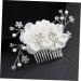 Ipetboom Tiara Decor Combs Flower Hair Comb Rhinestone Comb Bride Headpieces for Wedding Rhinestone Hair Comb Crystal Hair Comb Bride Comb Headgear White Rhinestones Silk Flower Miss - Buy Online on GoSupps.com