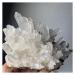 Natural Crystal Rough Crystal Cluster Natural Rare White Quartz Crystal Cluster Specimen (Size : 350-400g)