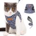Etopars cat dishes and line set adjustable cat vest jacket for kittens cat breast harness ultra -light breakout adjustable for pets puppies XS blue
