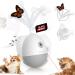 PETGEEK Laser Pointer Cat Toy, Interactive Cat Toy for Kitten Toys, Cat Laser Toy with Bird Squeaky, Automatic Rotating Cat Laser Pointer with Cat Wand Replacement, Interactive Cat Toys for Indoor Cats Gray