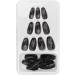 Press On Nails Coffin Press On False Nail Tips Black False Nails Artificial Nails Fake Solid Color Solid Color Fake Nails Ballerina Nail Art Tips Sets - Buy Online on GoSupps.com