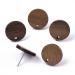 Pandahall 20 Pairs Walnut Wood Flat Round Shape Earring Findings 15mm Coconut Brown Dangle Stud Pendants with 304 Stainless Steel Pin for DIY Wooden Earrings Making Flat Round Shape 15mm