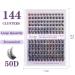 Qeelasee DIY d Curl Eyelash Clusters - 144pcs Natural 0.07 50D Wispy Volume Lashes (8-18mm) - Perfect for Stunning Looks - Buy Online on GoSupps.com