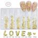 FEIlei 3D Nail Charms Heart Nail Art Studs Nail Jewelry for DIY Crafts Nail Art Decor - Buy Online on GoSupps.com
