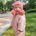 KAKU NANU Toddler Winter Hat | Double Pom Pom Earflap Beanie with Fleece Lining | Suitable for Baby Boys and Girls | 2-4 Years | Pink - Buy Online on GoSupps.com