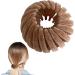 Magic Hair Clips - Korean Lazy Hair Curler Birds Nest Magic Hair Clip | Bird Nest Velvet Magic Hair Clip Slip Proof Women Hair Accessories for Ponytail Bun Hairpin Styling for Makeup Facial Washin Khaki - Buy Online on GoSupps.com