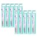 Zumaha compact toothbrush with hard bristles 10 pieces of travel toothbrushes portable and independent packaging manual toothbrush for women/men ergonomic