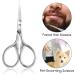 2Pcs Facial Hair Scissors for Men Women Nose Scissors with Leather case Tip Scissors for Mustache Nose Beard Eyebrows Eyelashes and Ear Hair Cutting Scissors (Silver) - Buy Online on GoSupps.com