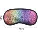 Glitter Rainbow Sequin Sleeping Eye Mask for Women, Girls, Kids - Soft Silk Blindfold for Travel - Multicolored - Buy Online on GoSupps.com