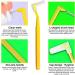 SKHAOVS 40pcs L-Shaped Interdental Brushes 0.7mm - Long Handle, Portable Oral Tooth Clean, Plaque Removal - Yellow - Buy Online on GoSupps.com