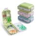 3 Pack Pill Case with 8 Compartments,Travel Pill Organizer Moisture Proof Small Pill Box for Pocket Purse Daily Pill Case Portable Medicine Vitamin Holder Container 3 Count (Pack of 1) Beige+blue+green